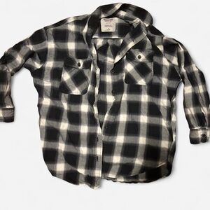 Mossimo Supply Co. Gray and White Oversized Shirt